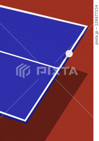 Ping pong, table tennis banner design. Sport game tournament, ad background with ball, racket, net and typography template. Match, competition promotion, advertising. Flat vector illustration 126977234