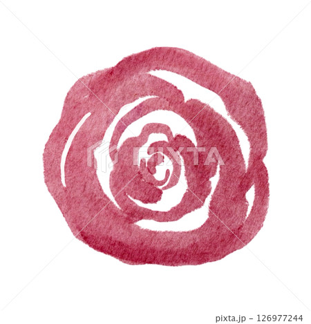 花　薔薇　赤　水彩　イラスト 126977244