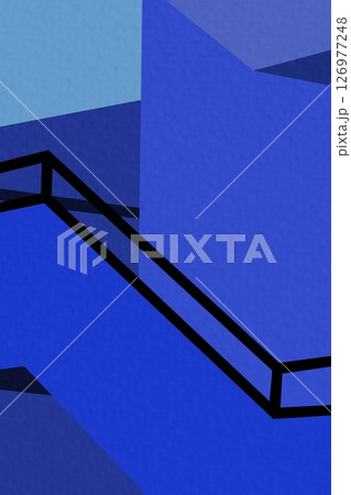 A minimalist abstract illustration of a modern building. 126977248