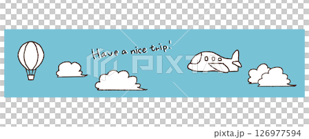 手描きの旅行のかわいいバナー 手描きの旅行のかわいいバナー 126977594
