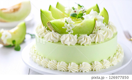 メロンのムースケーキ メロンのムースケーキ 126977850