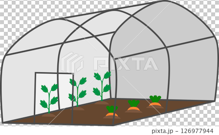 乙烯基溫室的簡單插圖材料 126977944