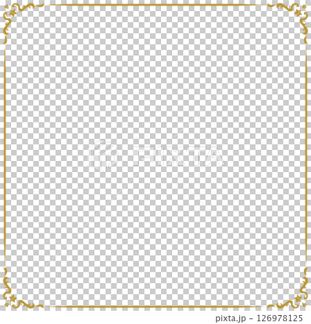 古董/復古/方形/框/框/金色/插畫/材質 126978125