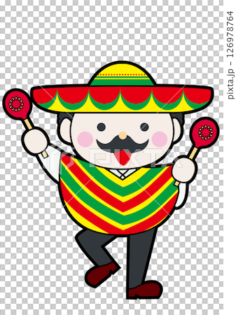 Mexican man with maracas Mexican man with maracas 126978764