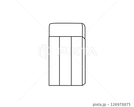 消しゴム・線画 126978875