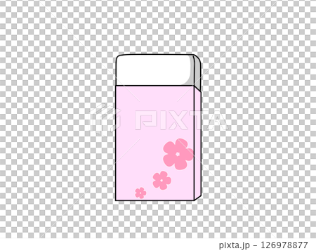 粉紅色花卉橡皮擦 126978877