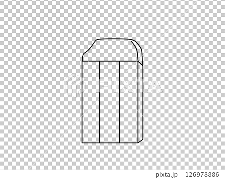 用過的橡皮擦和線條畫 126978886