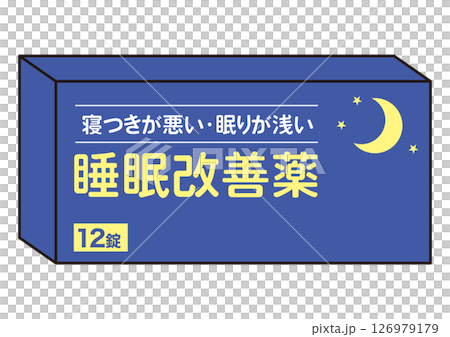 睡眠改善薬の箱 睡眠改善薬の箱 126979179