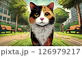 公園の三毛猫 126979217