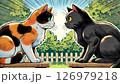 公園の2匹の猫 126979218