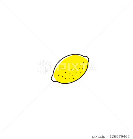 果物　シンプルイラスト　レモン 126979463