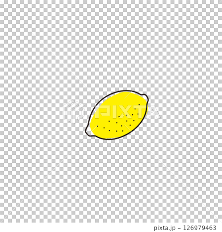 果物　シンプルイラスト　レモン 126979463
