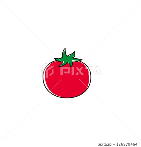 野菜　シンプルイラスト　トマト 126979464