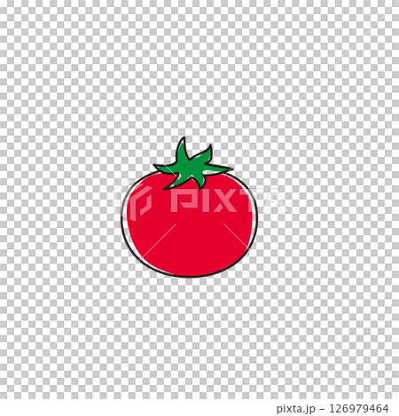 野菜　シンプルイラスト　トマト 126979464