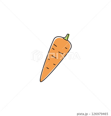 野菜　シンプルイラスト　ニンジン 126979465