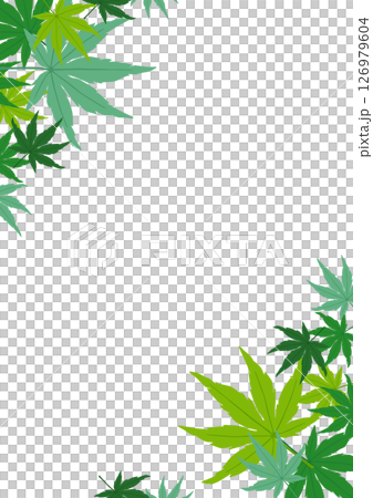 藍色楓葉的框架材料 126979604