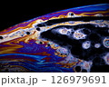Macro photo of colourful pastel swirly patterns of a soap bubble 126979691