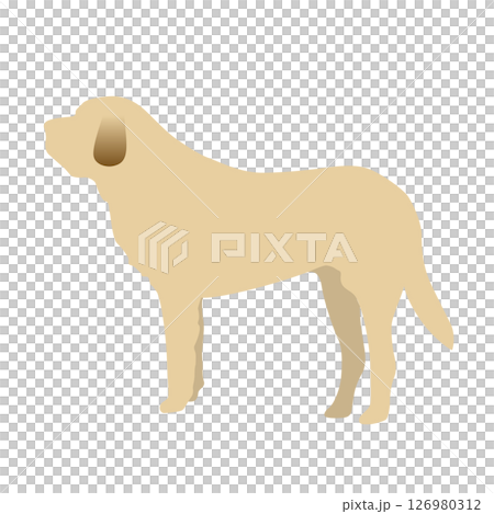 動物狗剪影簡單插圖 動物狗剪影簡單插圖 126980312