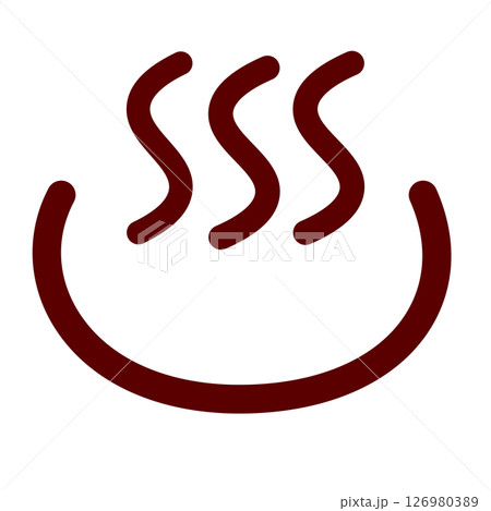 温泉マークのイラストアイコン 126980389