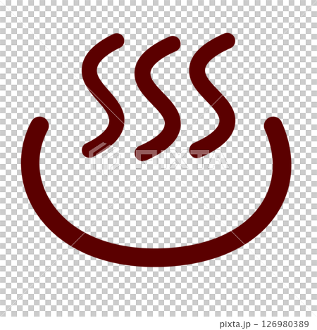 温泉マークのイラストアイコン 126980389