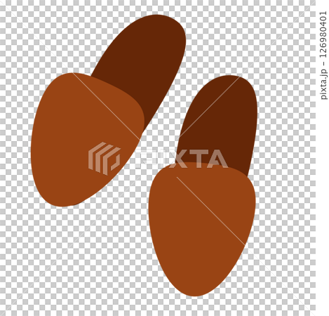 棕色拖鞋的插圖 126980401
