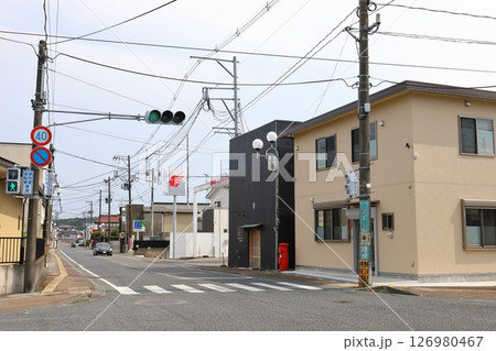 福島　相馬　丸ポストのある風景（鹿島印刷所前） 126980467