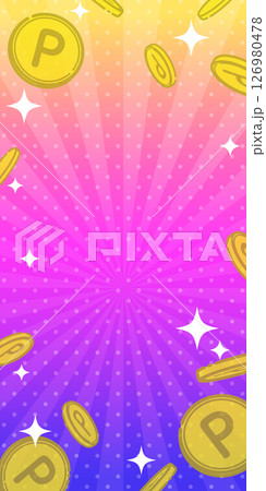 ポップでかわいいポイントアップキャンペーンの背景イラスト ポップでかわいいポイントアップキャンペーンの背景イラスト 126980478