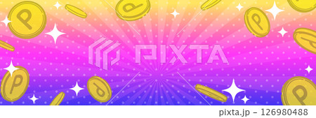 ポップでかわいいポイントアップキャンペーンの背景イラスト 126980488