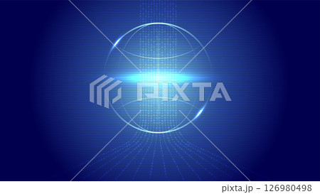 Tech-Digital-Sphere-Futuristic-Glowing-Grid 126980498