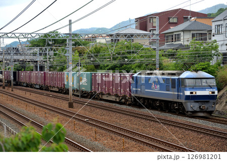 東海道本線を走るEF210-15コンテナ貨物列車 126981201