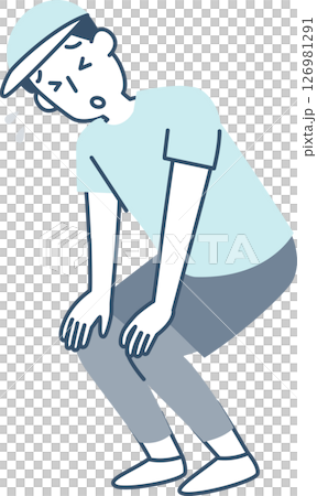 年輕人運動後感到疲倦 126981291