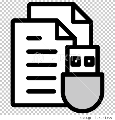 Illustration icon material: Document file 126981399