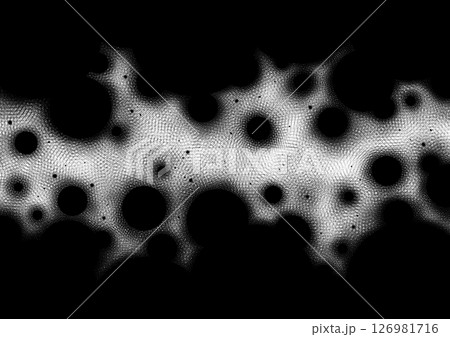 漫画 ホラー カケアミ トーン モノクロ　背景 グラフィック イラスト 126981716