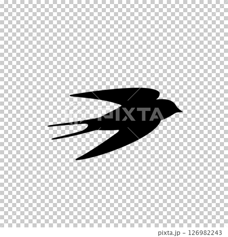 Swallow silhouette simple illustration 126982243
