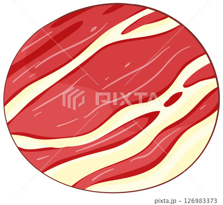 Vector Illustration of Marbled Meat Slice Vector Illustration of Marbled Meat Slice 126983373