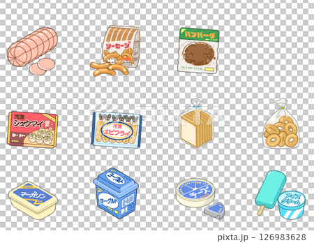 加工肉類、冷凍食品和乳製品等日常食品 加工肉類、冷凍食品和乳製品等日常食品 126983628