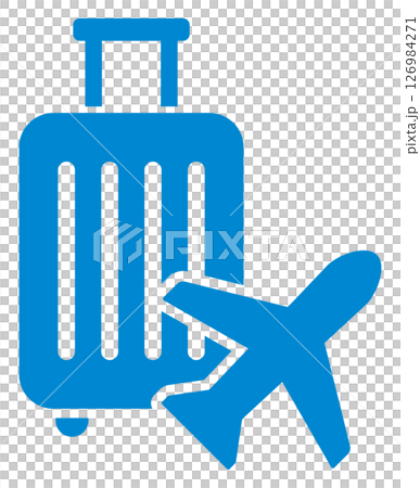 Plane and suitcase icon Plane and suitcase icon 126984271