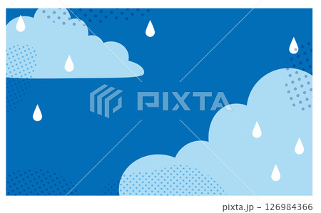 雨雲の背景イラスト素材 126984366