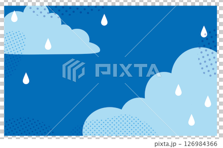 雨雲の背景イラスト素材 126984366