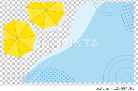 Puddle and yellow umbrella frame background vector illustration Puddle and yellow umbrella frame background vector illustration 126984369