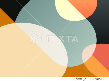 abstract minimalist composition with overlapping organic bold shapes in retro 70s muted teal coral peach cream tones abstract minimalist composition with overlapping organic bold shapes in retro 70s muted teal coral peach cream tones 126985139