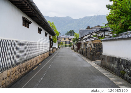 《山口県》萩城城下町の歴史的な町並み 《山口県》萩城城下町の歴史的な町並み 126985190