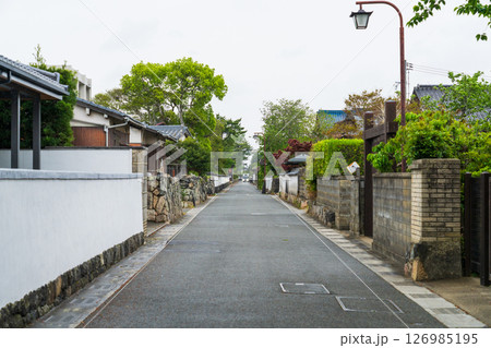 《山口県》萩城城下町の歴史的な町並み 《山口県》萩城城下町の歴史的な町並み 126985195