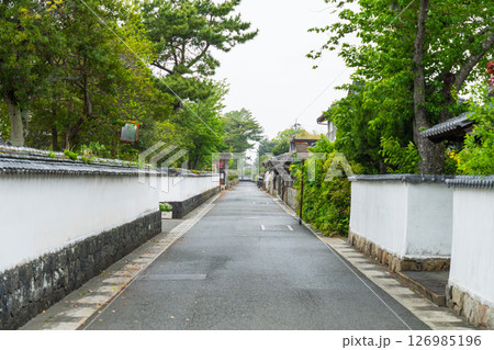 《山口県》萩城城下町の歴史的な町並み 《山口県》萩城城下町の歴史的な町並み 126985196