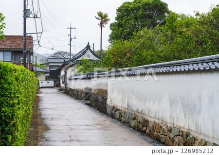 《山口県》萩城城下町の歴史的な町並み 126985212