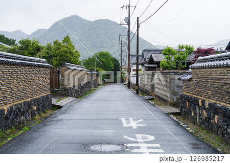 《山口県》萩城城下町の歴史的な町並み 《山口県》萩城城下町の歴史的な町並み 126985217
