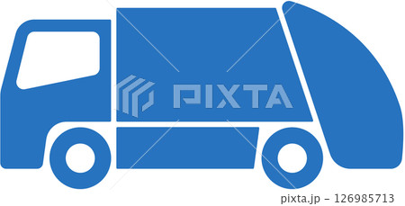 ゴミ収集車のシンプルなアイコン ゴミ収集車のシンプルなアイコン 126985713