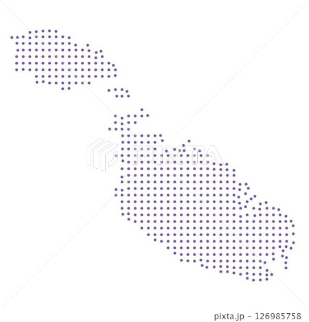 Malta map dotted pattern design purple circle 126985758