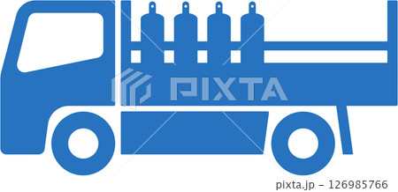 プロパンガス配送車のシンプルなアイコン 126985766