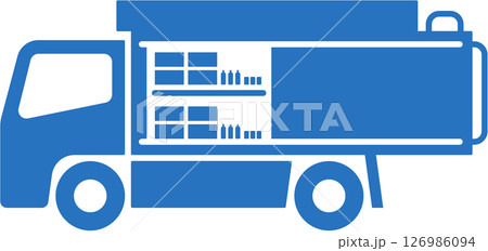 飲料自動販売機の商品配送トラックのアイコン 126986094